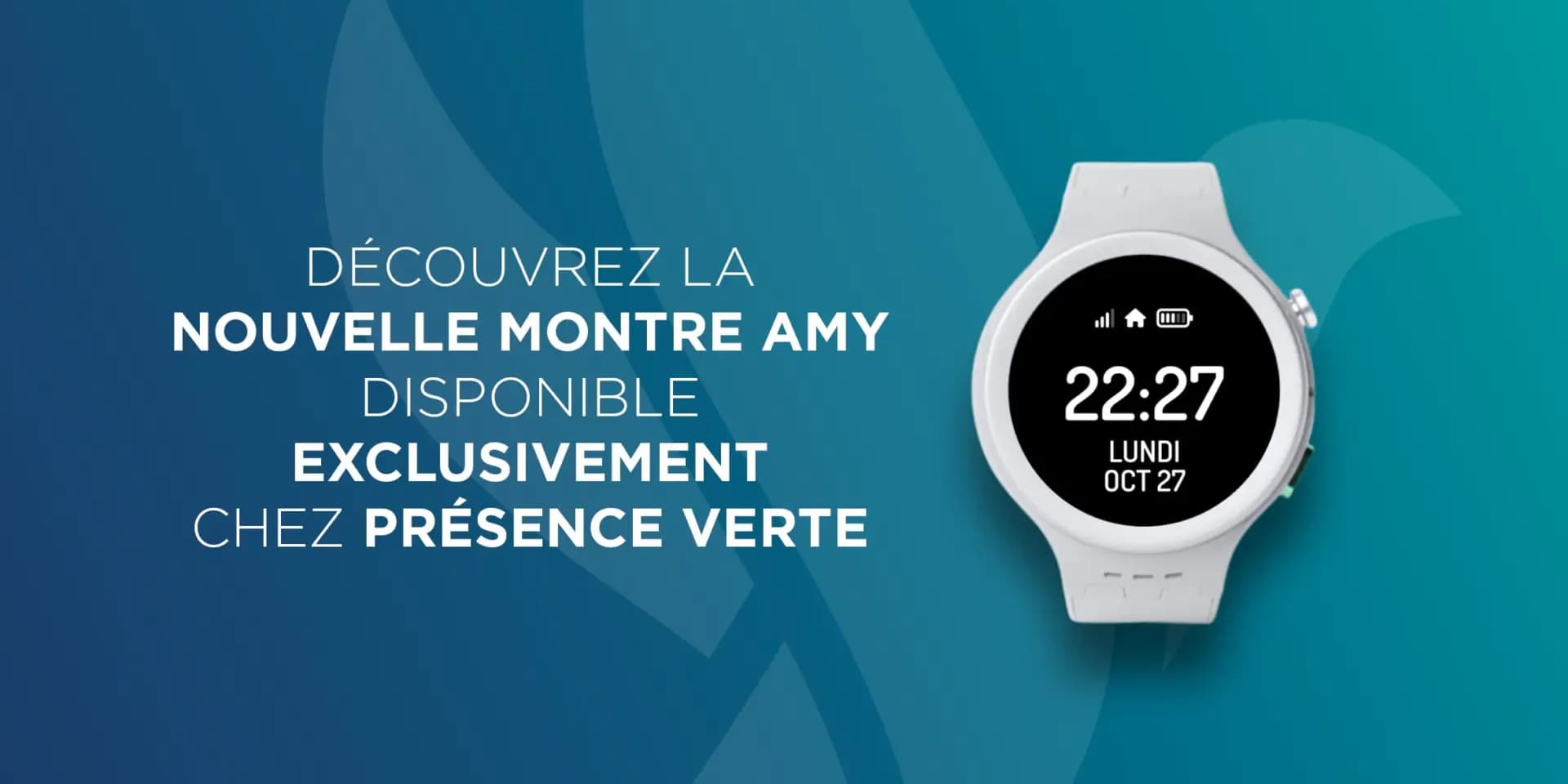 Montre AMY téléassistance géolocalisée présence verte